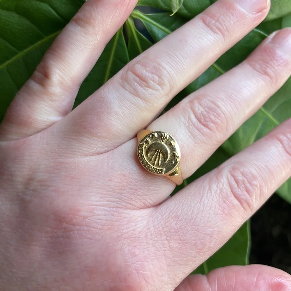 Spell | Gold Sagittarius Stargazer Zodiac Ring | 8 - Picture 3 of 13